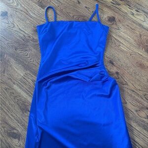 Aerie Strapless Dress in Vibrant Blue